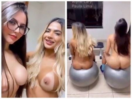 Alyne Lary e Paula Lima Peladas na Academia